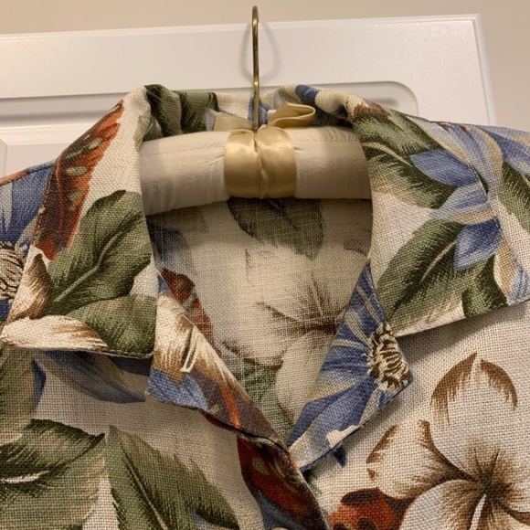 Vtg Tofy floral flax blend boxy jacket - Picture 5 of 10